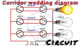 corridor wiring || circuit diagram || করিডোর ওয়ারিং