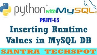 #65 | Inserting Runtime Values in MySQL DataBase Using Cursor Object in Python in Tamil