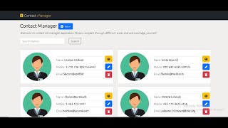 A Contact Manager Application Using React