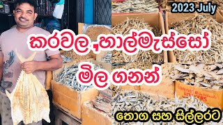 කරවල ,හාල්මැස්සෝ සිල්ලර සහ තොග මිලට | dried fish,sprats Shops @HarshanakalumVlogs