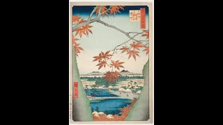 CAM Look | Mama Maple Trees with Tekona Shrine and Bridge Fall by Utagawa Hiroshige | 11/1/21