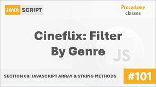 #101 Cineflix: Filter By Genre | Array & String Methods | Complete Modern JavaScript Course