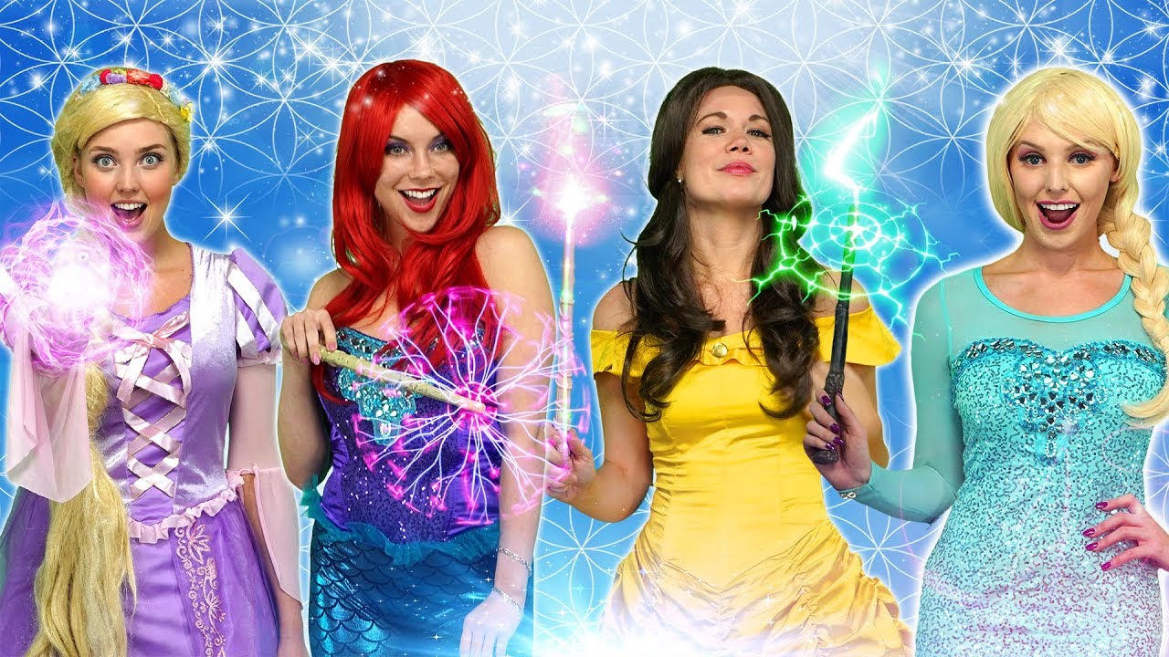 DISNEY PRINCESS MAGIC POWERS. {With Rapunzel, Ariel, Belle, Anna And ...