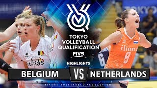 Belgium vs Netherlands | Highlights | Women's Volleyball Olympic Qualifying Tournament 2019