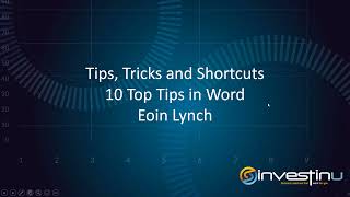 Tips, Tricks and Shortcuts - Top 10 Microsoft Word Tips
