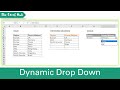 Create A Dependent Drop Down List In Excel - Dynamic Data Validation