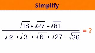 Nice Square Root Math Simplification