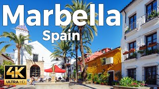 Marbella, Spain Walking Tour (4k Ultra HD 60 fps) - With Captions
