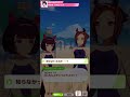 【ウマ娘】水着姿で勝負するニシノフラワーとヤマニンゼファー＆サクラバクシンオー