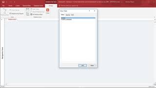 MS Access 2016 - Create Table Relationships