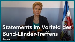 Vor Bund-Länder-Treffen: Statements der Länderchefs am 02.03.21