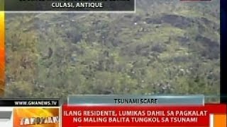 BT: Ilang residente sa Antique, lumikas dahil sa pagkalat ng maling balita tungkol sa tsunami