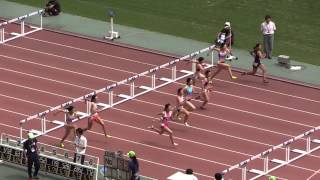 2015インカレ 女子100mH準決3組 藤原未来 13.58(-0.4)