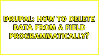 Drupal: How to delete data from a field programmatically?