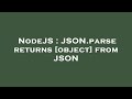 NodeJS : JSON.parse returns [object] from JSON