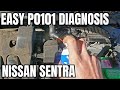 P0101 Nissan Sentara Diagnose How to Check Dirty Maf Mass Air Flow Sensor Wiring Air Leak Test Stall