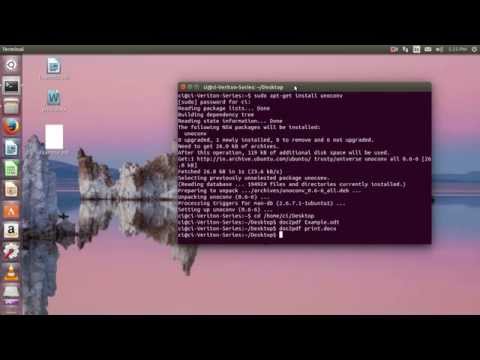 Convert word file to PDF in ubuntu Convert word file to PDF in ubuntu