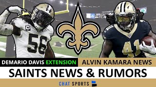 New Orleans Saints Sign Demario Davis To EXTENSION + Alvin Kamara Six Game Suspension? Saints News