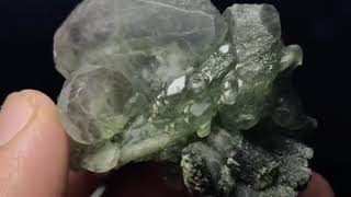 Actinolite included Apatite on albite