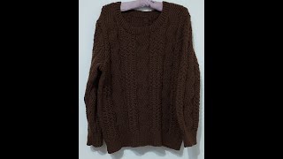 DIY蘇菲的編織~~(N125-3)歐風毛衣-3【European style round neck sweater-3】(織圖分享)