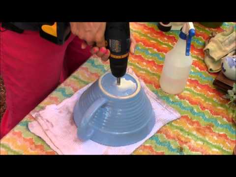 Drilling holes in pots Drilling holes in pots