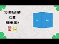 Create a 3D Rotating Cube Animation with HTML & CSS - Step-by-Step Tutorial
