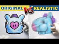 HOW TO DRAW MANG BT21 CHARACTERS IN A REALISTIC STYLE | Original version turned in realistic way