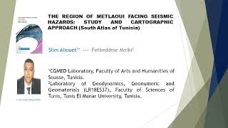 The Region of Metlaoui Facing Seismic Hazards Study and Cartographic  IJGG 2022 111 1 12