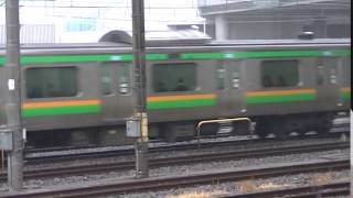 E231系湘南新宿ライン　大宮操車場(さいたま新都心)通過