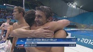 Michael Phelps Last Ever Race - USA Win Gold | London 2012 Olympics