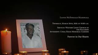 In Loving Memory of Lloyd McDonald Marshall - Obituary