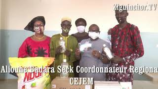 Ziguinchor TV, CEJEM, Dons produits et matériels, Dr Annette Seck Ndiaye Directrice PNA, Discours A