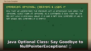 Java Optional Class: Master NullPointerException Prevention! 🚀 (Advanced Tutorial)