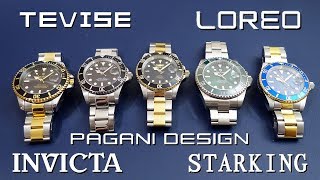 Sub $100 Budget Rolex Submariner Homage Comparison! - Perth WAtch #304