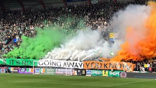 Celtic Fans Glorious Tricolour Pyro At Tynecastle vs Hearts