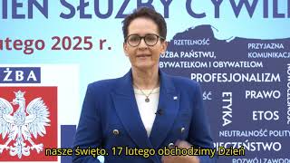 Życzenia szefowej służby cywilnej Anity Noskowskiej-Piątkowskiej z okazji Dnia Służby Cywilnej