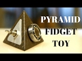 Pyramid Fidget Toy (bog oak and aluminum tetrahedron)