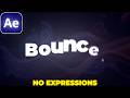 BOUNCE TEXT Animation in After Effects | NO EXPRESSIONS