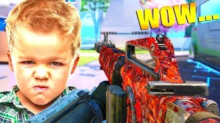 NEW BEST DLC WEAPON makes LITTLE KID ANGRY! (BO3 M14 Gameplay)