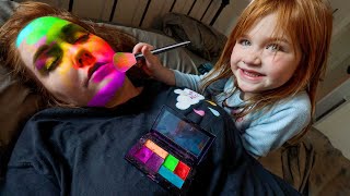 Mom Won’t Wakeup!!  FAMiLY SLEEPS IN!  Morning Makeover from Adley! dad helps us get ready routine