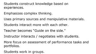 Week 10 Constructivist Learning
