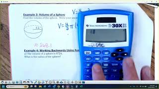 Geo 11 6 Notes ( V and SA of Spheres)