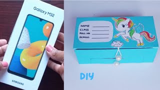 DIY pencil box from mobile box📦|How to make pencil box|Mobile box reuse idea