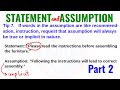 8 Tips to remember Statement and Assumption - Part 2