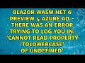 'Cannot read property 'toLowerCase' of undefined'