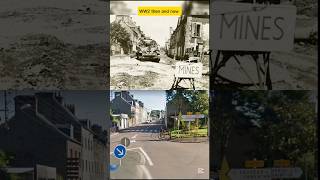 WW2 then and now D-Day Cherbourg 1944vs2025#ww2#dday#cherbourg#britain #thenandnow#history#ytshorts