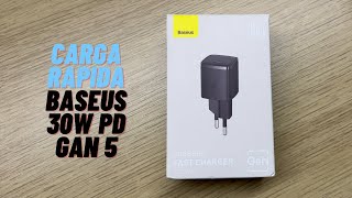 CARREGADOR 30W PD GAN 5 BASEUS - CARGA RÁPIDA