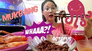 FRIED OCTOPUS & PRAWNS MUKBANG -- By -- Jasmine Cinzah