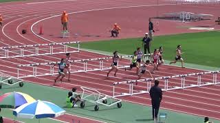 女子100mH_予選5組_第50回北海道中学陸上20190728