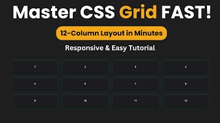 🔥 CSS Grid Layout – Responsive 12-Column Layout